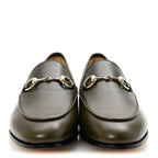 Gucci Calfskin Womens Jordaan Loafers 35.5 Luscious Green