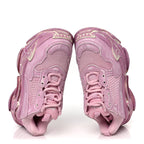 Balenciaga Fabric Mesh Distressed Womens Triple S Sneakers 36 Pink