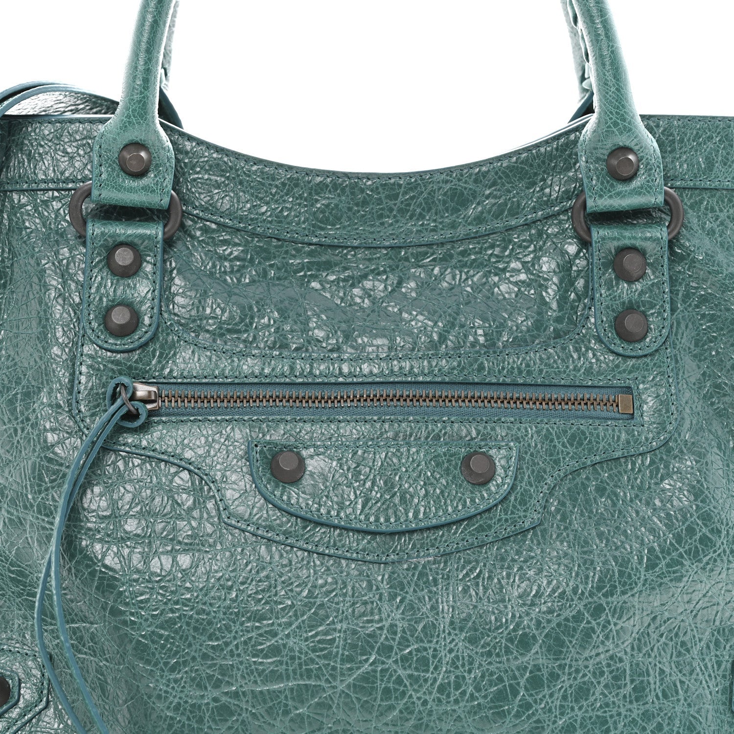 Balenciaga Arena Lambskin Classic Hardware Medium Le City Dark Emerald