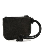 Balenciaga Denim Crystal Coin Purse Black