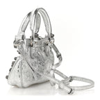 Balenciaga Agneau Arena Neo Cagole Mini Handbag Silver