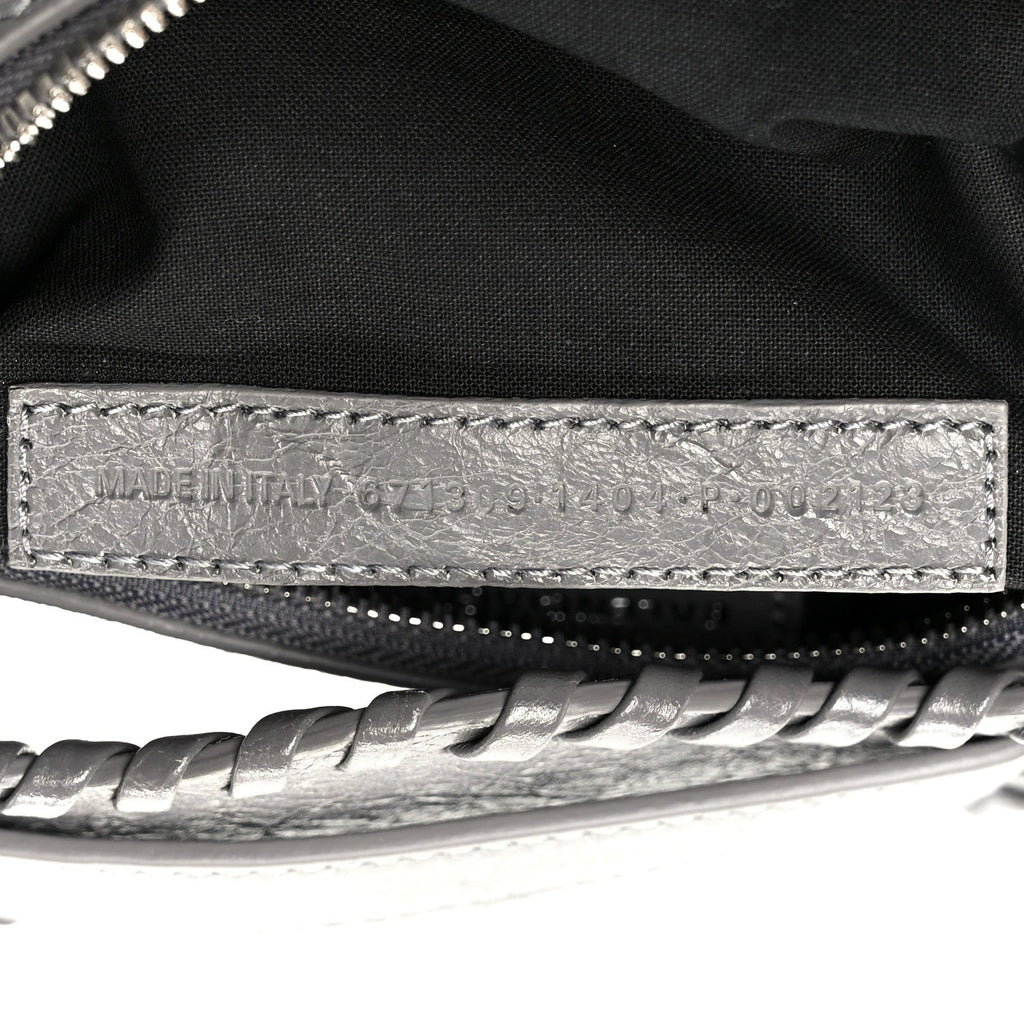 Balenciaga Agneau Arena Le Cagole Shoulder Bag XS Dark Grey