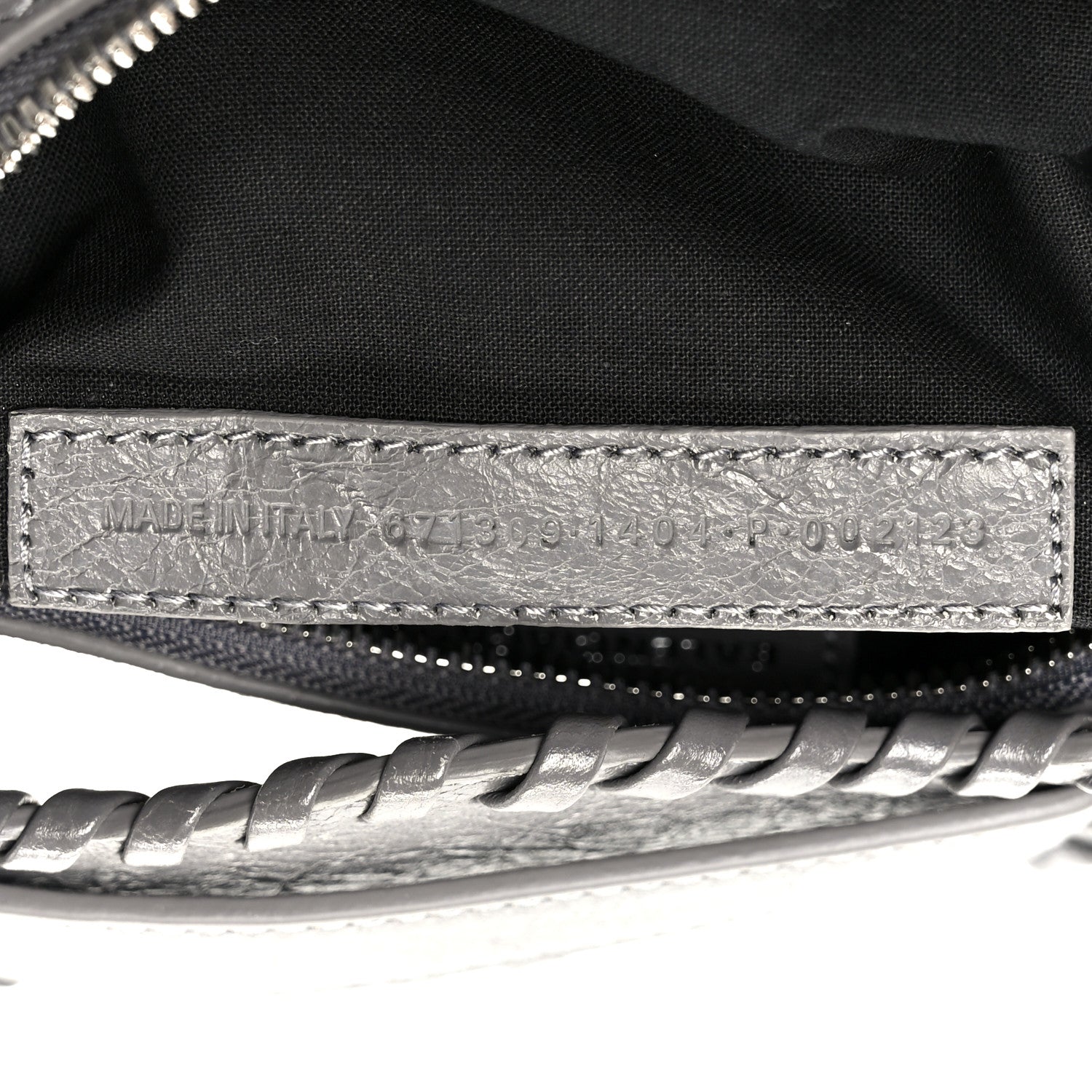 Balenciaga Agneau Arena Le Cagole Shoulder Bag XS Dark Grey