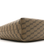 Balenciaga Coated Canvas BB Monogram Medium Signature East West Shopper Bag Beige Brown