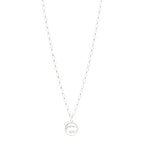 Gucci Sterling Silver Interlocking Circle GG Pendant Necklace