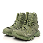 Balenciaga Mesh Nylon Womens Track Hike Sneakers 40 Washed Light Khaki