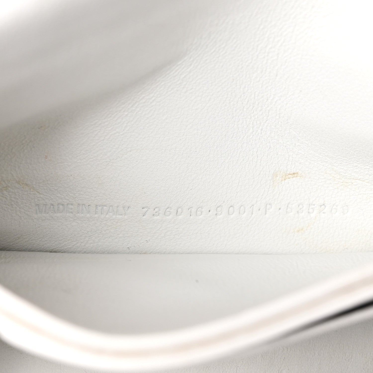 Balenciaga Calfskin Crocodile Small Crush Chain Bag White
