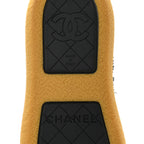 Chanel Tweed Shearling Sheepskin Drawstring Snow Ankle Boots 36 Black