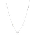 Gucci 18K White Gold Diamond Running GG Pendant Necklace