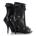 Balenciaga Agneau Arena Cagole 70mm Ankle Boots 35 Black