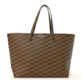 Balenciaga Coated Canvas BB Monogram Large Signature East West Shopper Bag Beige Brown