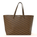 Balenciaga Coated Canvas BB Monogram Large Signature East West Shopper Bag Beige Brown