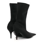 Balenciaga Jersey Crepe Extreme Pointed Toe Knife Booties 36 Black
