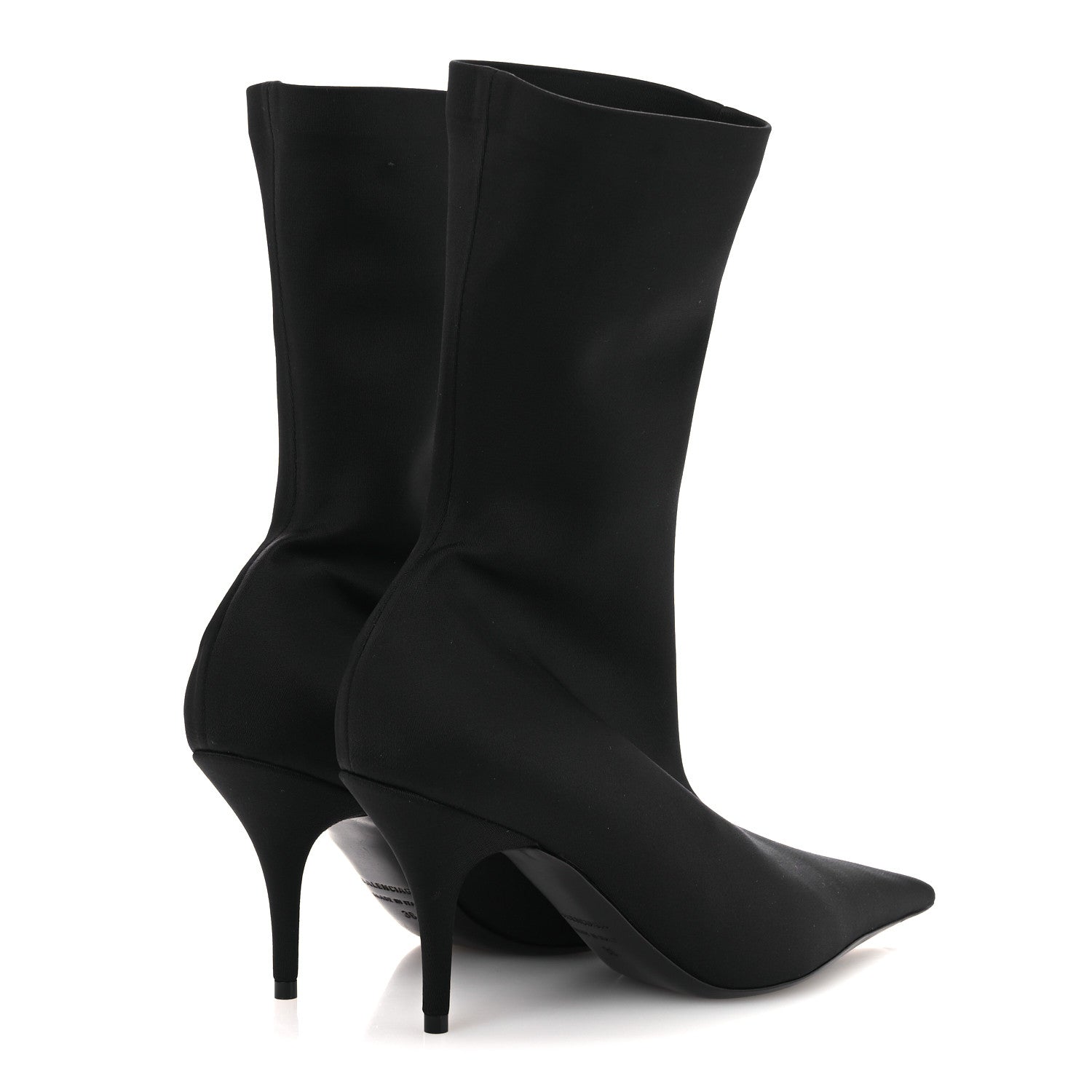 Balenciaga Jersey Crepe Extreme Pointed Toe Knife Booties 36 Black