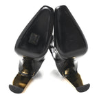 Saint Laurent Vitello Marilyn Auteuil 105 Ankle Zip Boots 40 Black