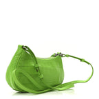 Balenciaga Extra Supple Calfskin Crocodile Embossed Le Cagole Mini Purse With Chain Acid Green