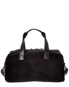 Saint Laurent Jacquard & Leather Duffel Bag