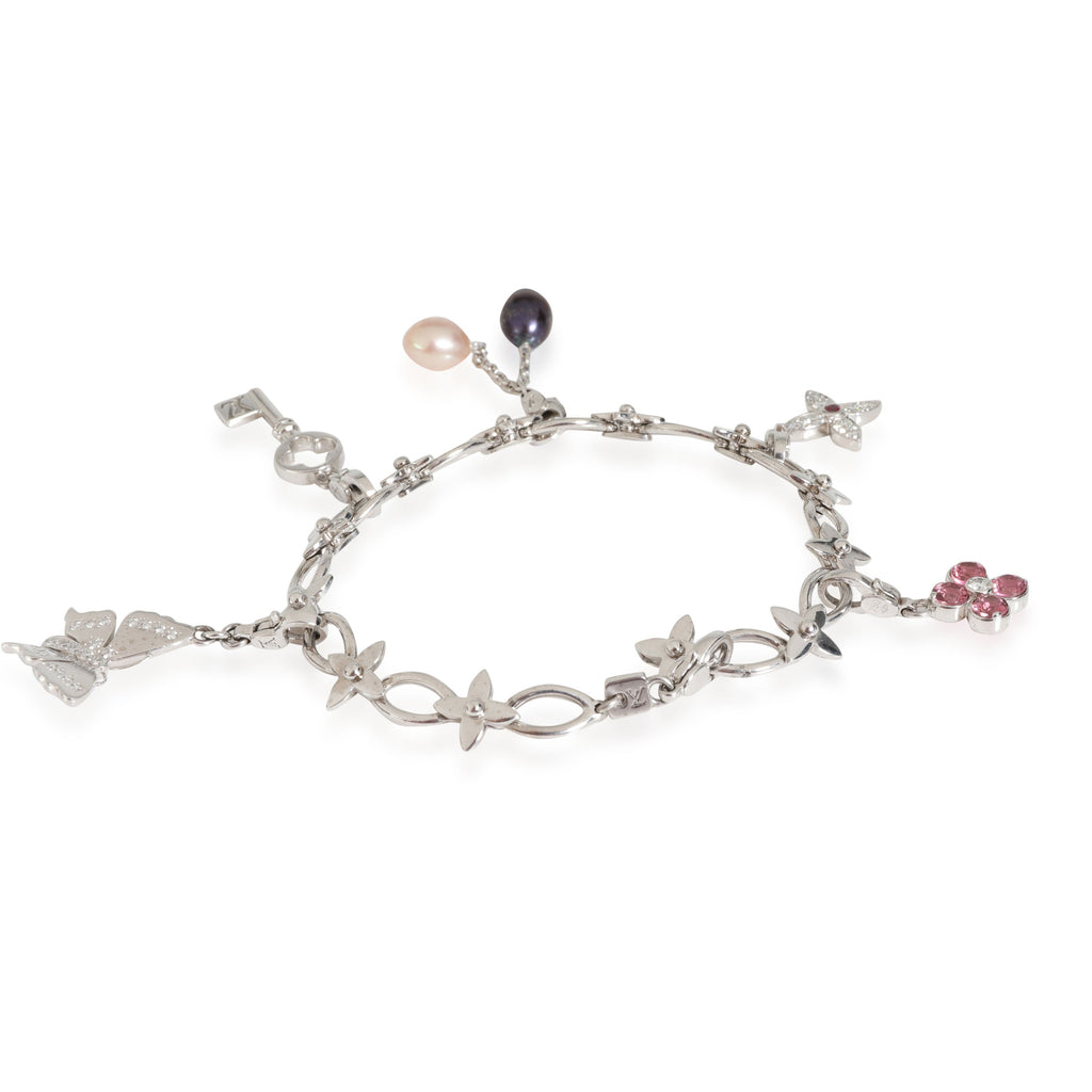 Louis Vuitton Louis Vuitton Idylle Blossom, Butterfly, Key Charm Bracelet in 18K White Gold
