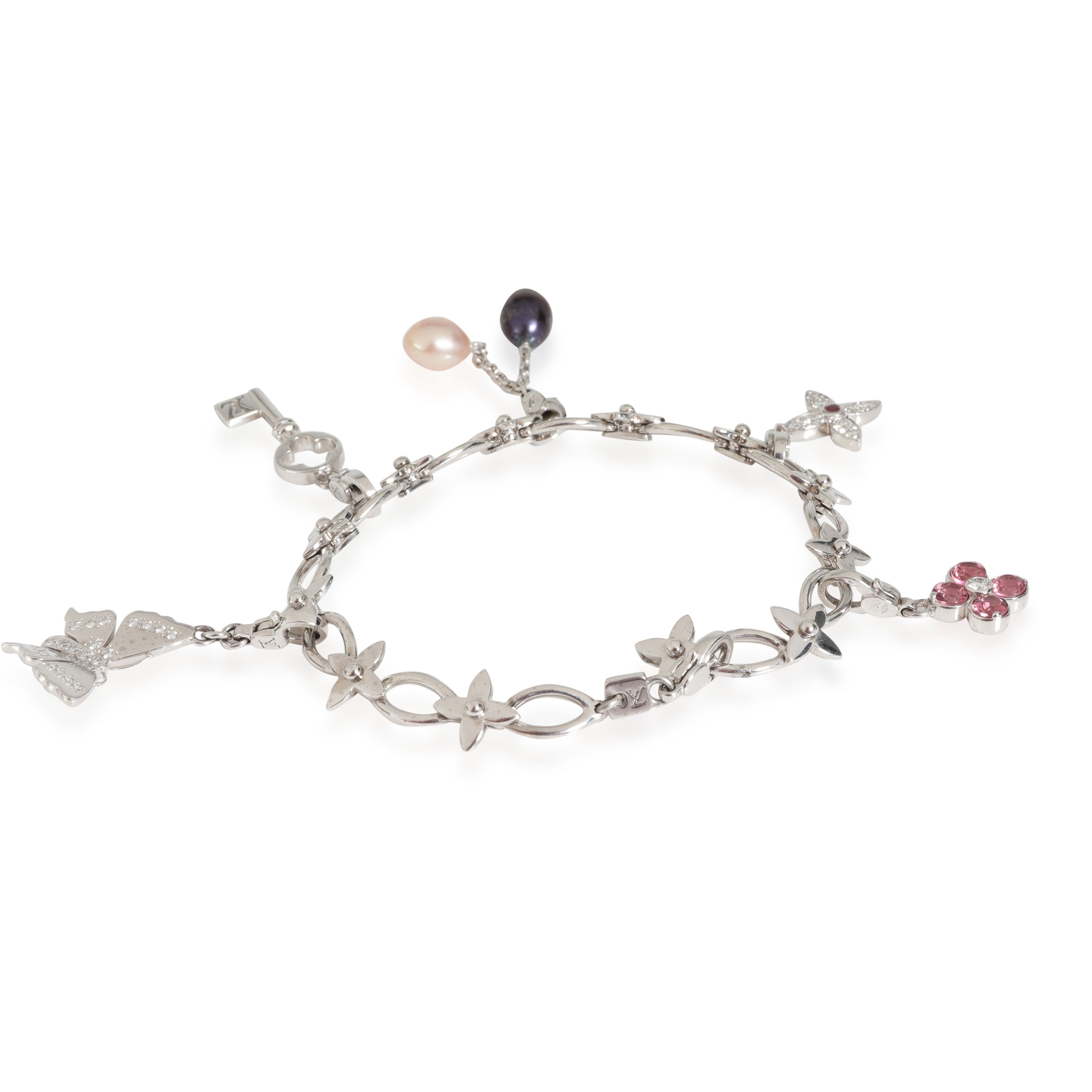 Louis Vuitton Louis Vuitton Idylle Blossom, Butterfly, Key Charm Bracelet in 18K White Gold