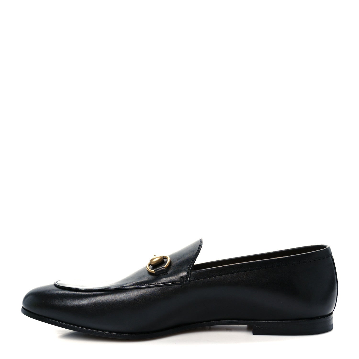 Gucci Betis Glamour Calfskin Horsebit Mens Jordaan Loafers 9.5 Black