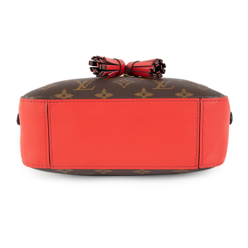 Louis Vuitton Louis Vuitton Brown Monogram Canvas & Coquelicot Leather Saintonge Bag