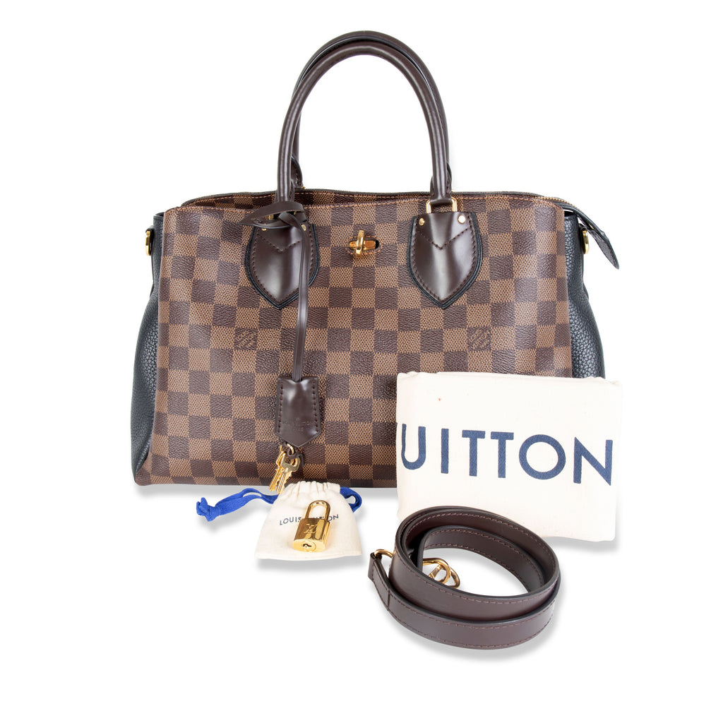 Louis Vuitton Louis Vuitton Brown Damier Ebene Canvas & Black Taurillon Leather Normandy Bag