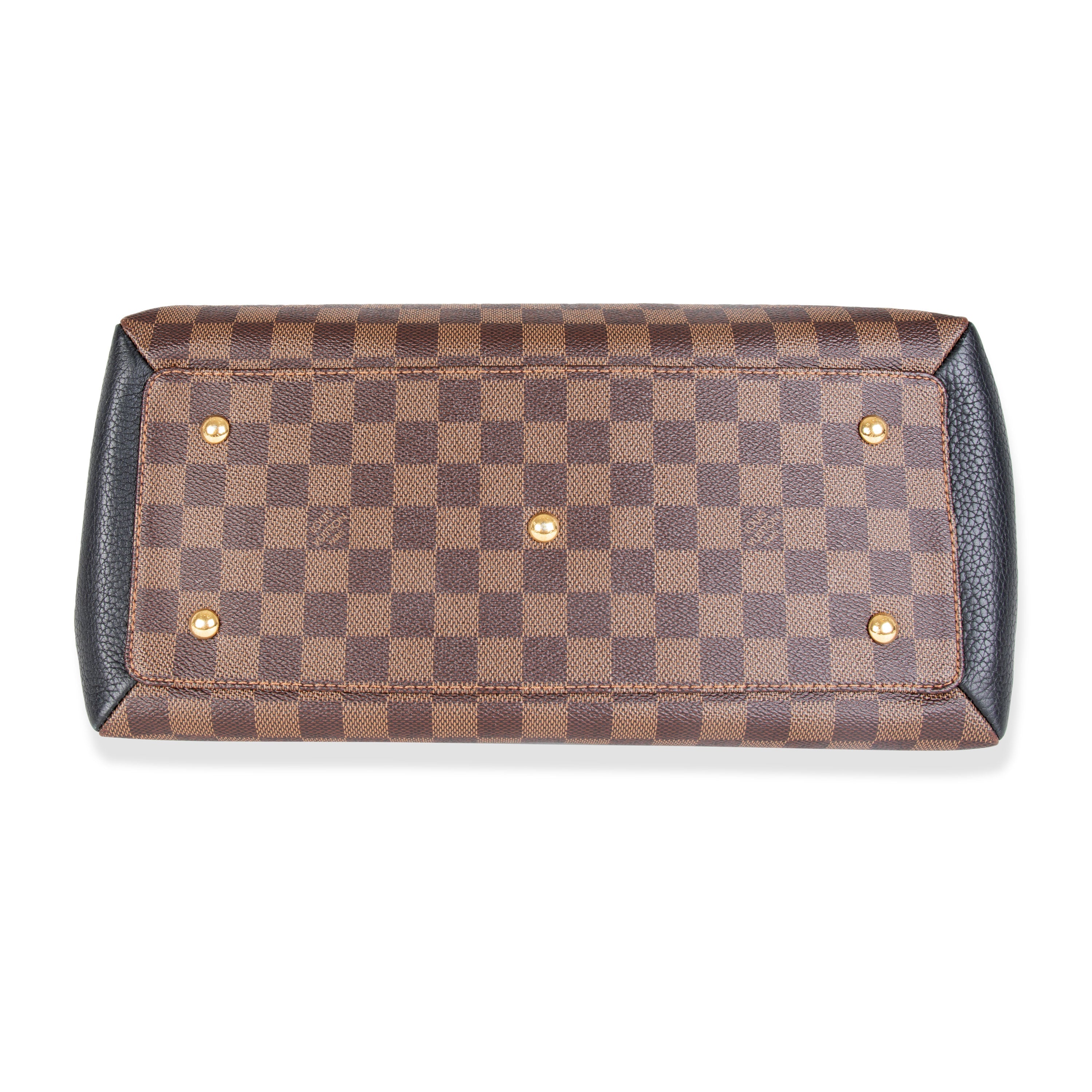 Louis Vuitton Louis Vuitton Brown Damier Ebene Canvas & Black Taurillon Leather Normandy Bag