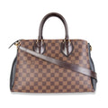 Louis Vuitton Louis Vuitton Brown Damier Ebene Canvas & Black Taurillon Leather Normandy Bag