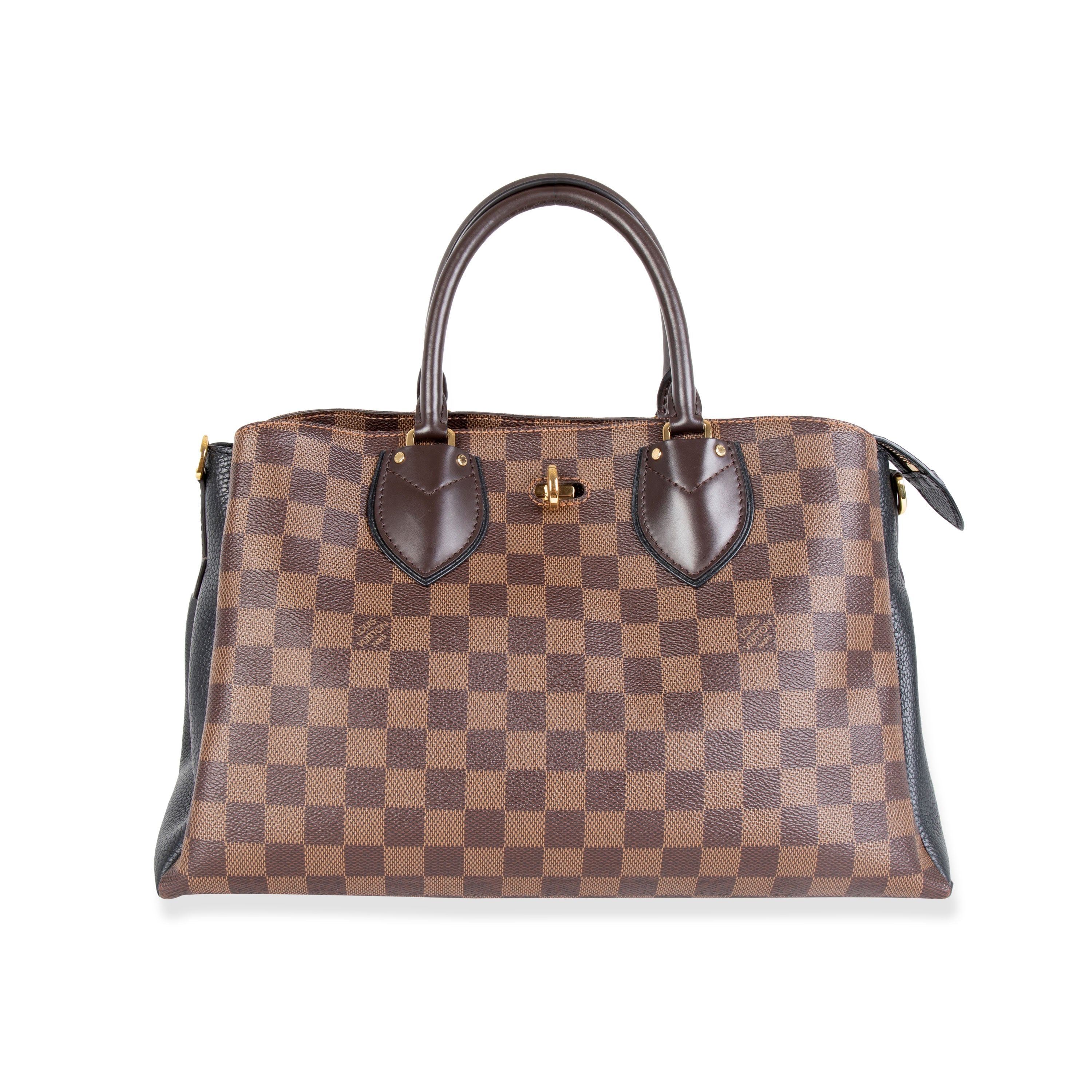 Louis Vuitton Louis Vuitton Brown Damier Ebene Canvas & Black Taurillon Leather Normandy Bag