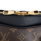 Louis Vuitton Louis Vuitton Brown Monogram Canvas & Black Taurillon Leather Pallas Tote