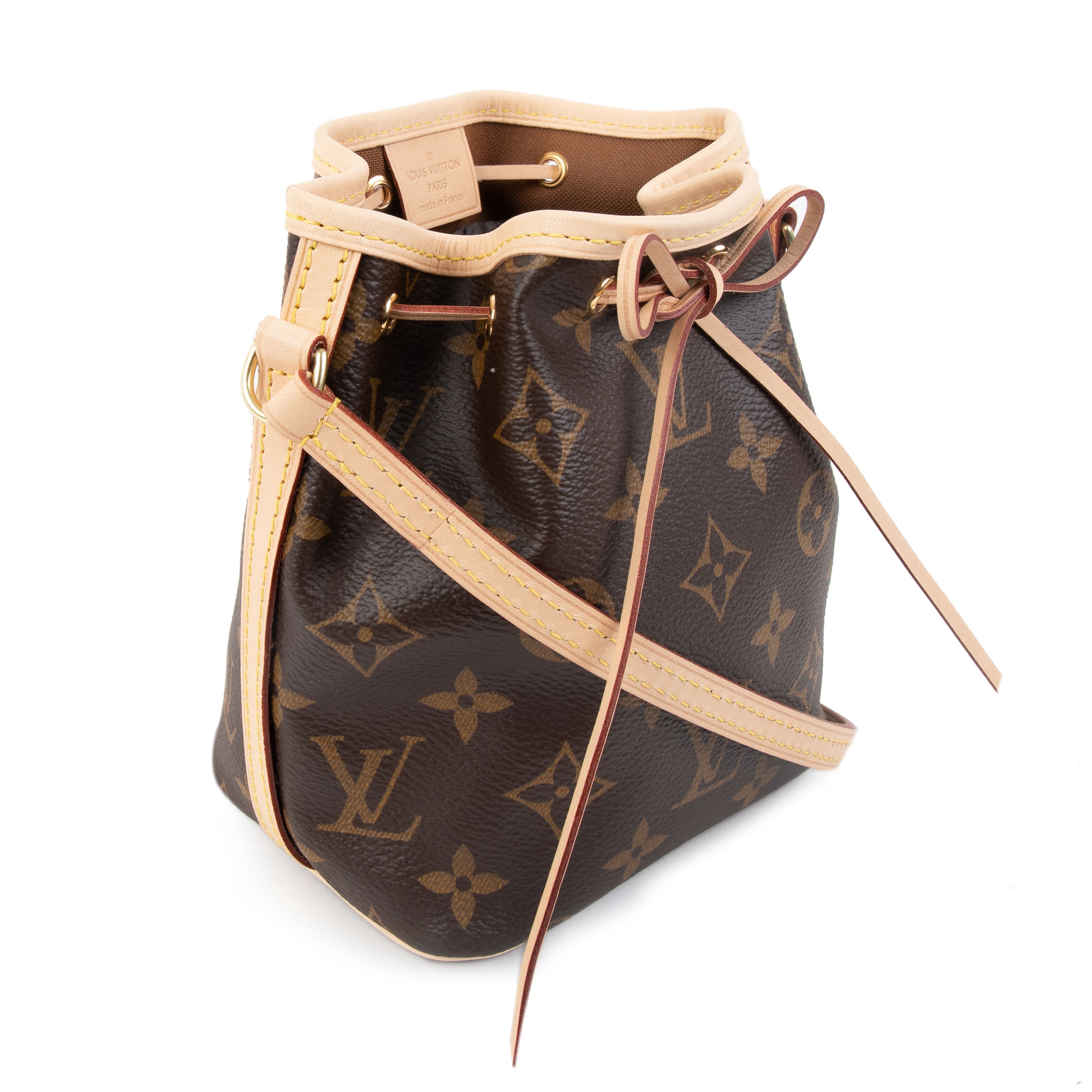 Louis Vuitton Louis Vuitton Brown Monogram Canvas Nano Noé Drawstring Bag