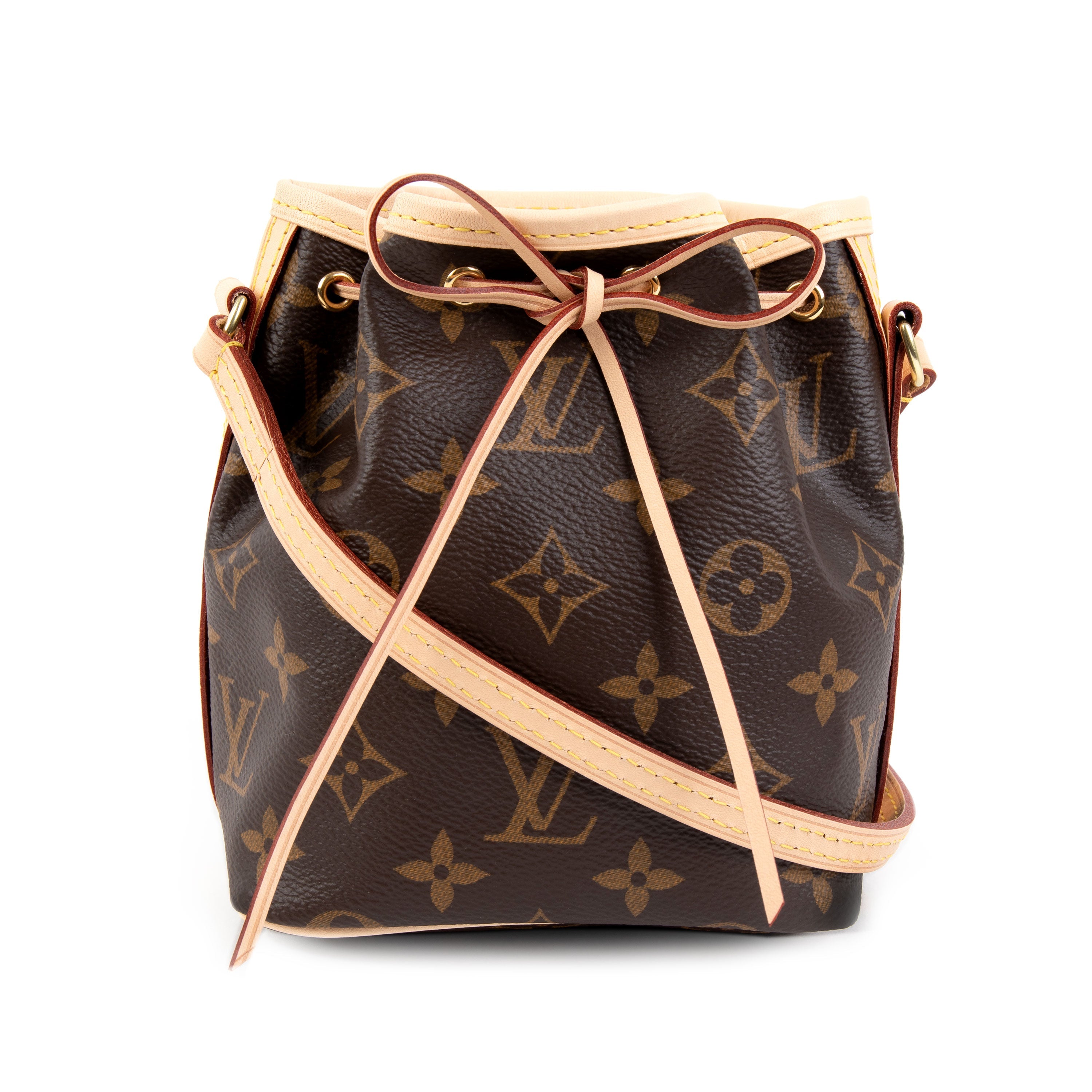 Louis Vuitton Louis Vuitton Brown Monogram Canvas Nano Noé Drawstring Bag