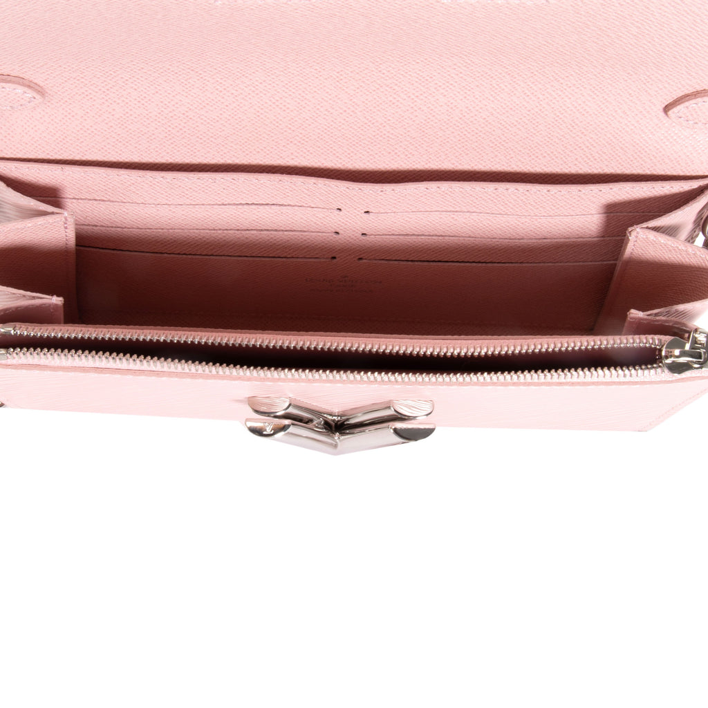 Louis Vuitton Louis Vuitton Rose Ballerine Epi Leather Twist Chain Wallet