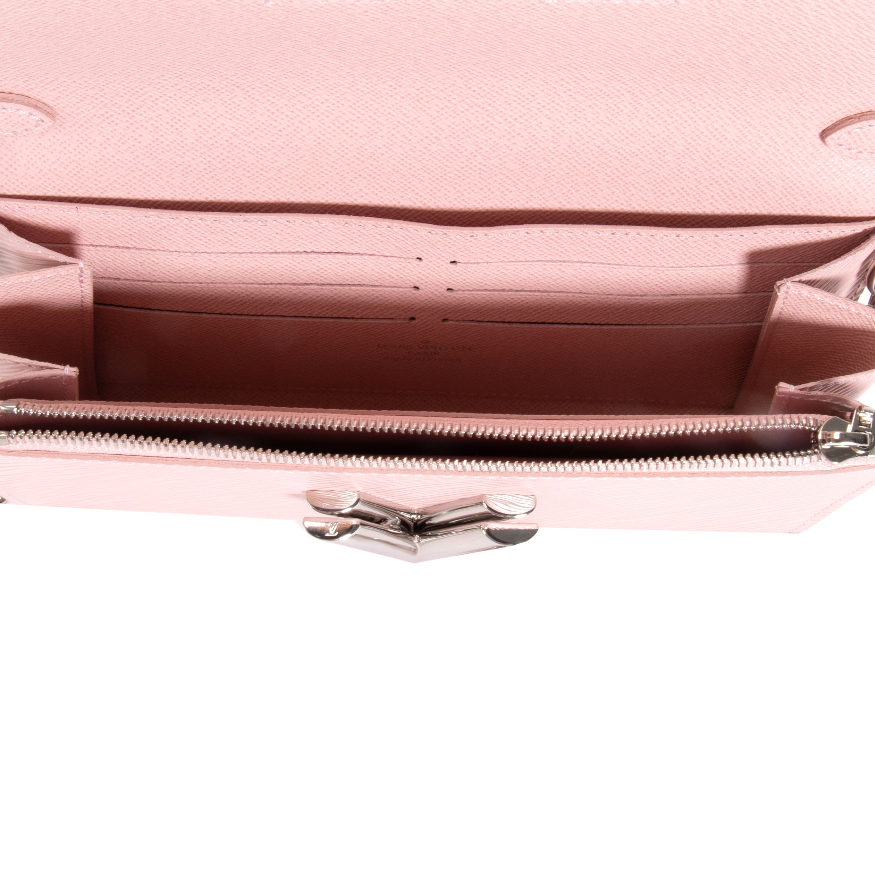 Louis Vuitton Louis Vuitton Rose Ballerine Epi Leather Twist Chain Wallet