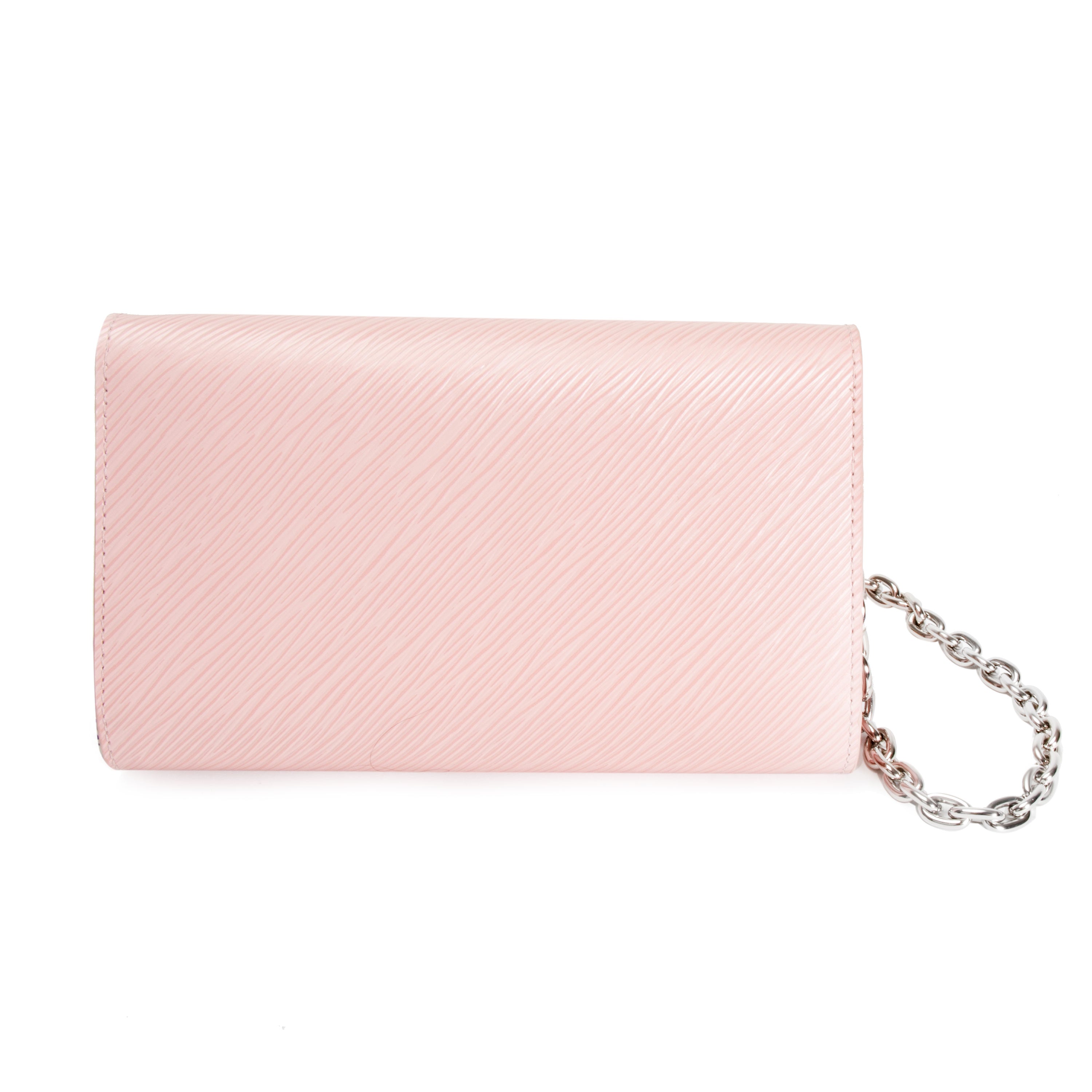 Louis Vuitton Louis Vuitton Rose Ballerine Epi Leather Twist Chain Wallet