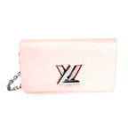 Louis Vuitton Louis Vuitton Rose Ballerine Epi Leather Twist Chain Wallet