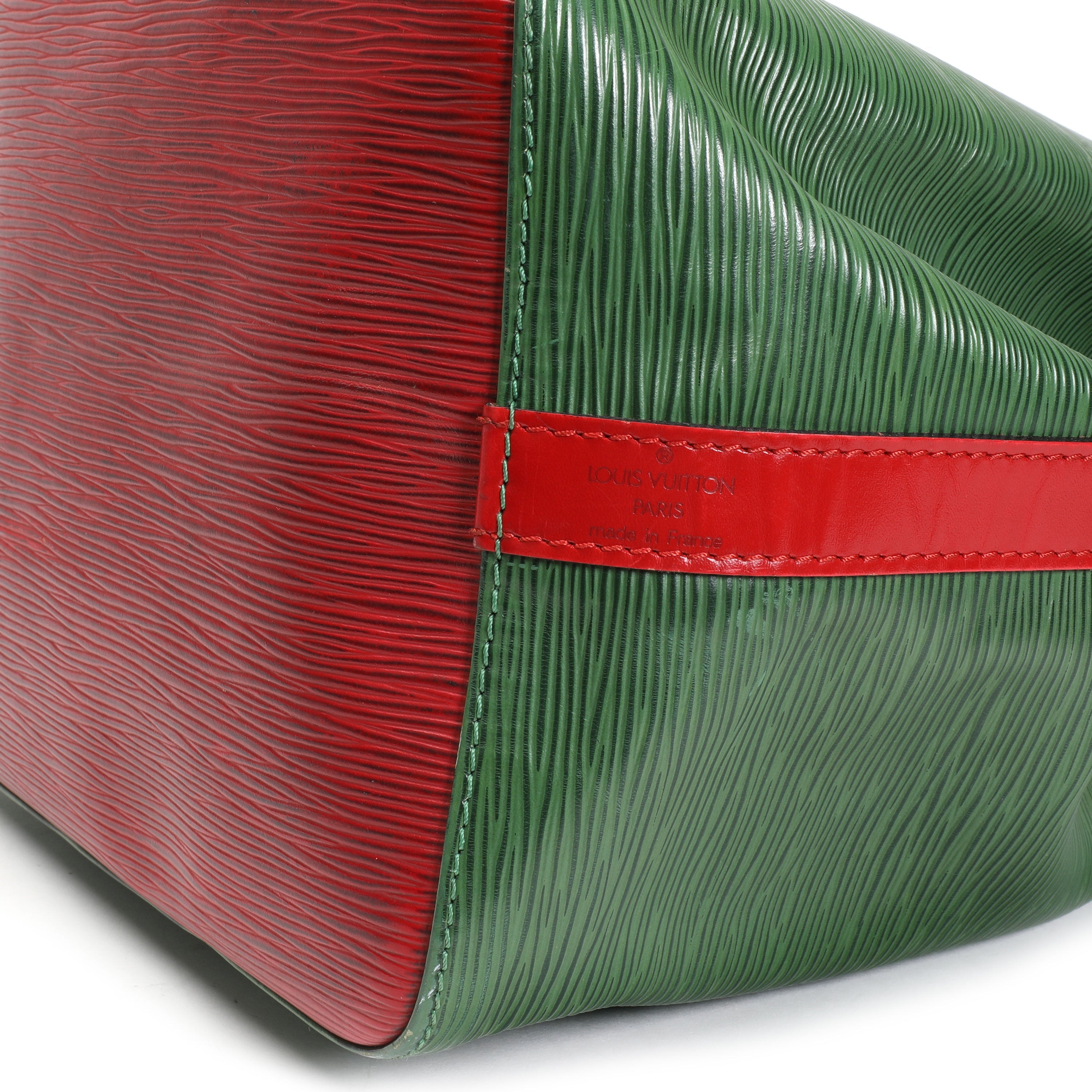 Louis Vuitton Louis Vuitton Vintage Red & Borneo Green Epi Leather Petit Noé