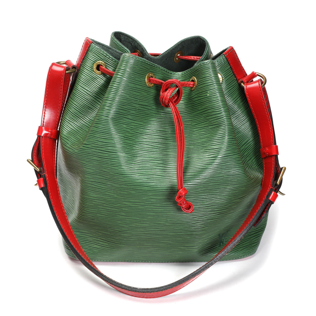 Louis Vuitton Louis Vuitton Vintage Red & Borneo Green Epi Leather Petit Noé