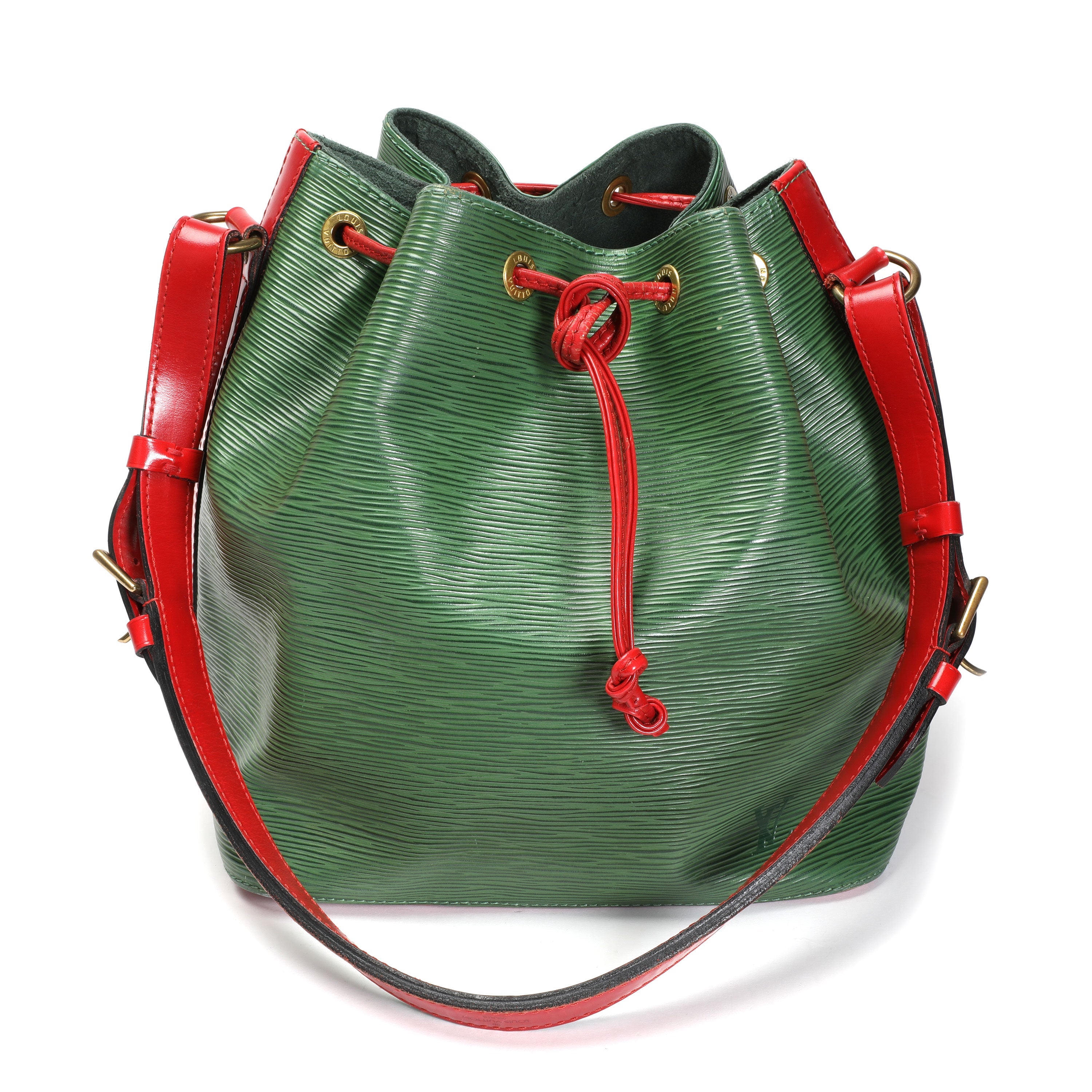 Louis Vuitton Louis Vuitton Vintage Red & Borneo Green Epi Leather Petit Noé