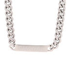 Chanel Oversized Chain Logo Short Necklace Silver