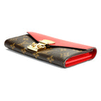 Louis Vuitton Louis Vuitton Monogram Canvas & Cerise Leather Pallas Wallet