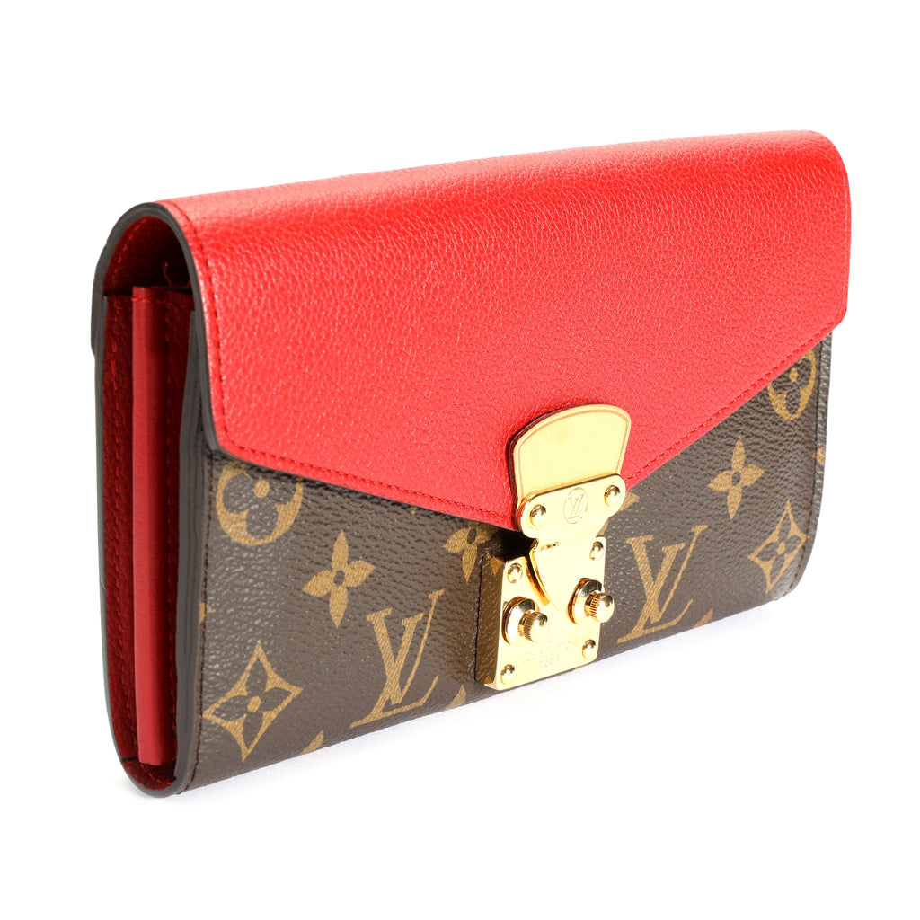 Louis Vuitton Louis Vuitton Monogram Canvas & Cerise Leather Pallas Wallet