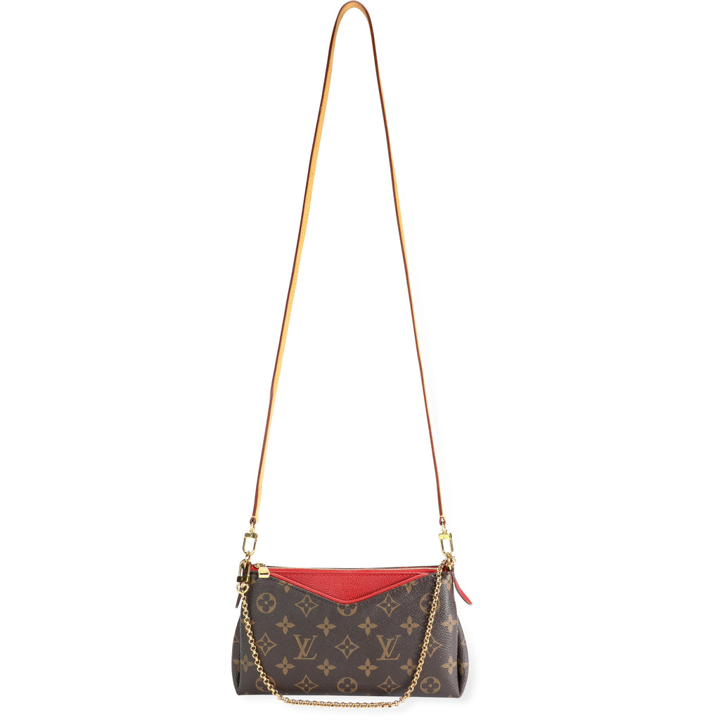 Louis Vuitton Louis Vuitton Monogram Canvas & Cerise Pallas Clutch