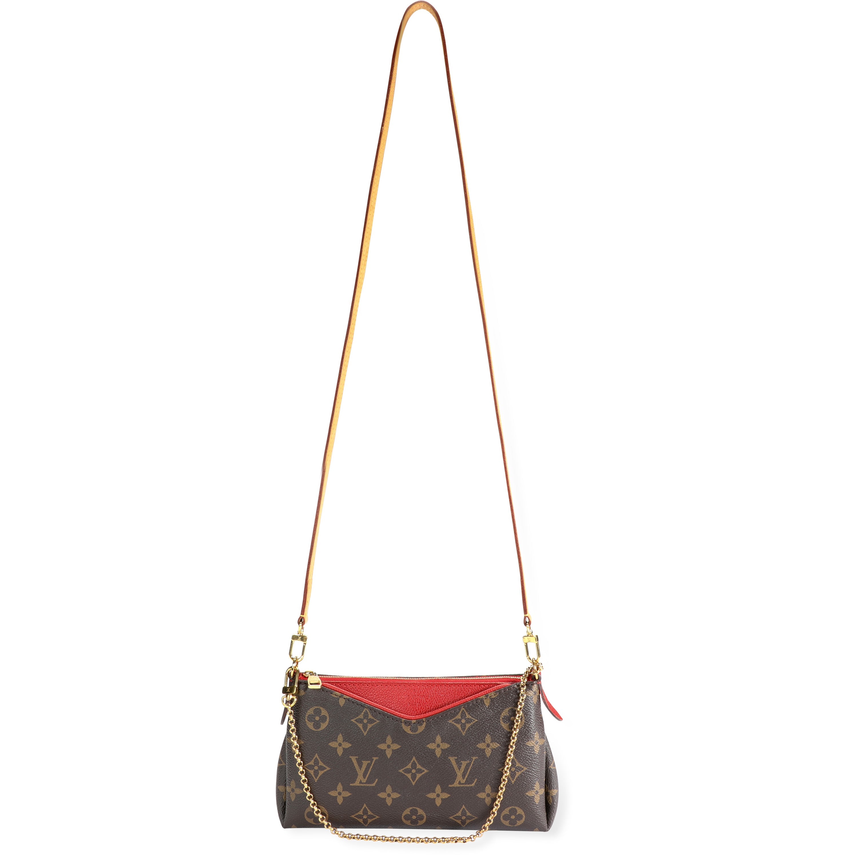 Louis Vuitton Louis Vuitton Monogram Canvas & Cerise Pallas Clutch