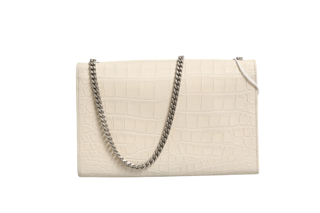 Saint Laurent Kate Tassel Small Croc-Embossed Women's Leather (Pre-Loved)