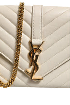Saint Laurent Envelope Triquilt Medium YSL Shoulder Women's Bag (Pre-Loved)