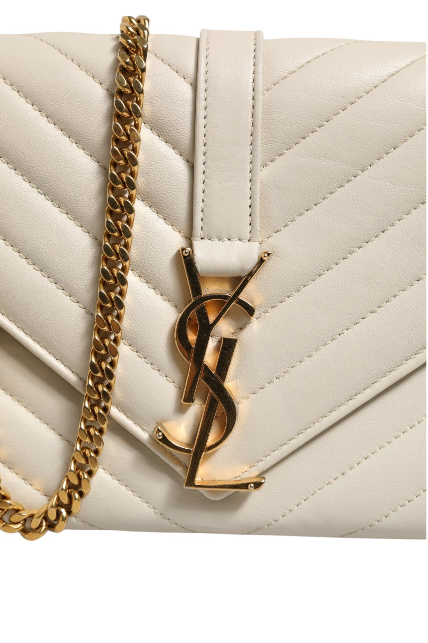 Saint Laurent Envelope Triquilt Medium YSL Shoulder Women's Bag (Pre-Loved)