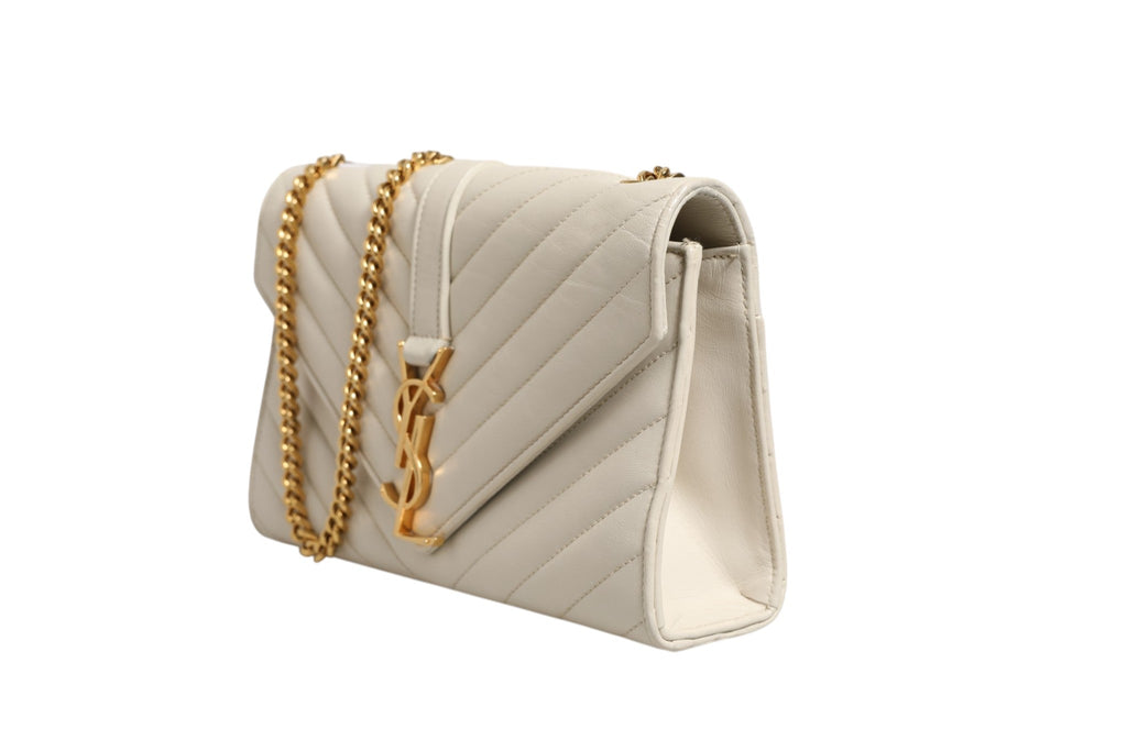 Saint Laurent Envelope Triquilt Medium YSL Shoulder Women's Bag (Pre-Loved)