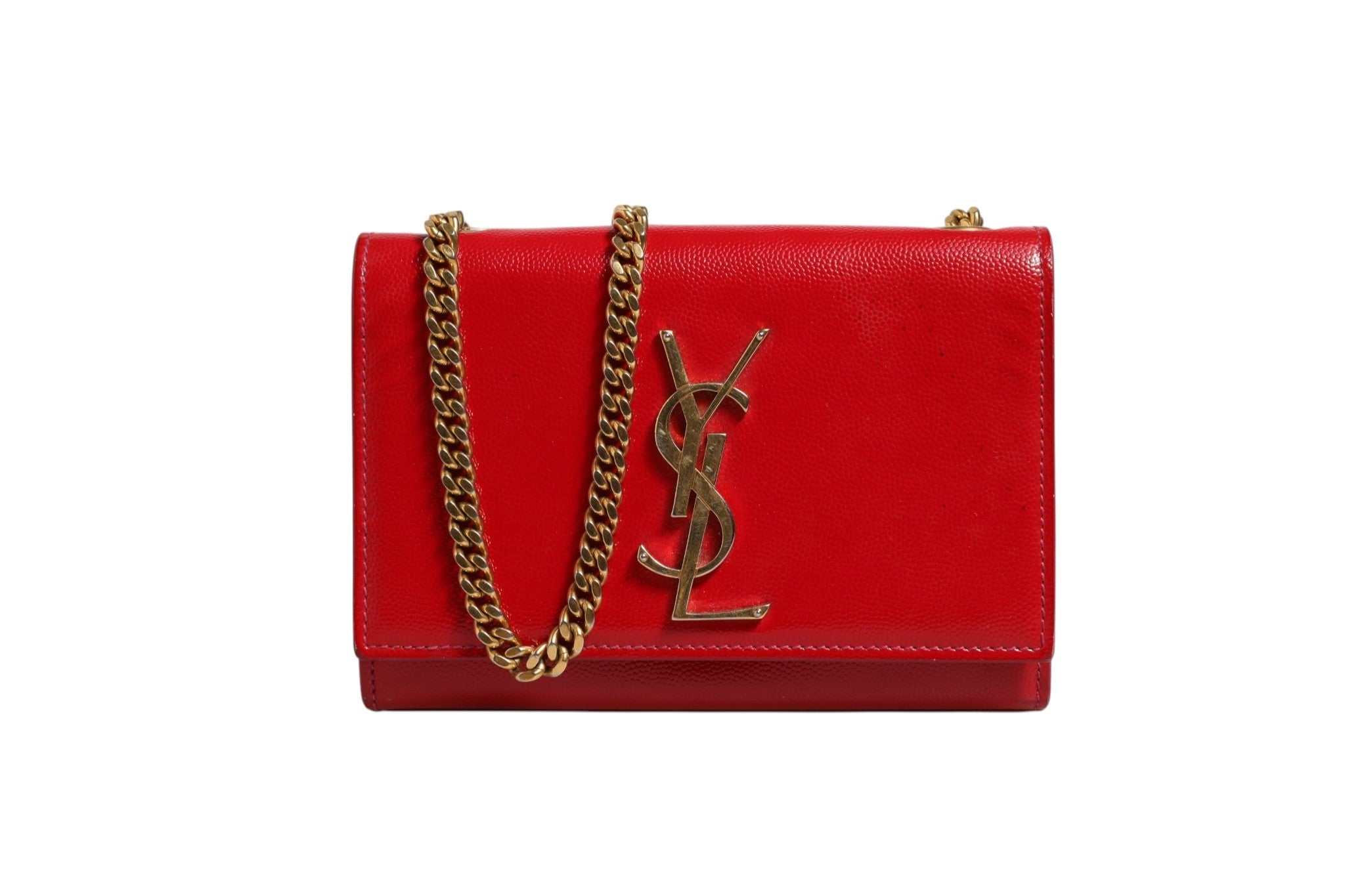 Saint Laurent Kate Red Leather Crossbody Women's Bag (Pre-Loved)