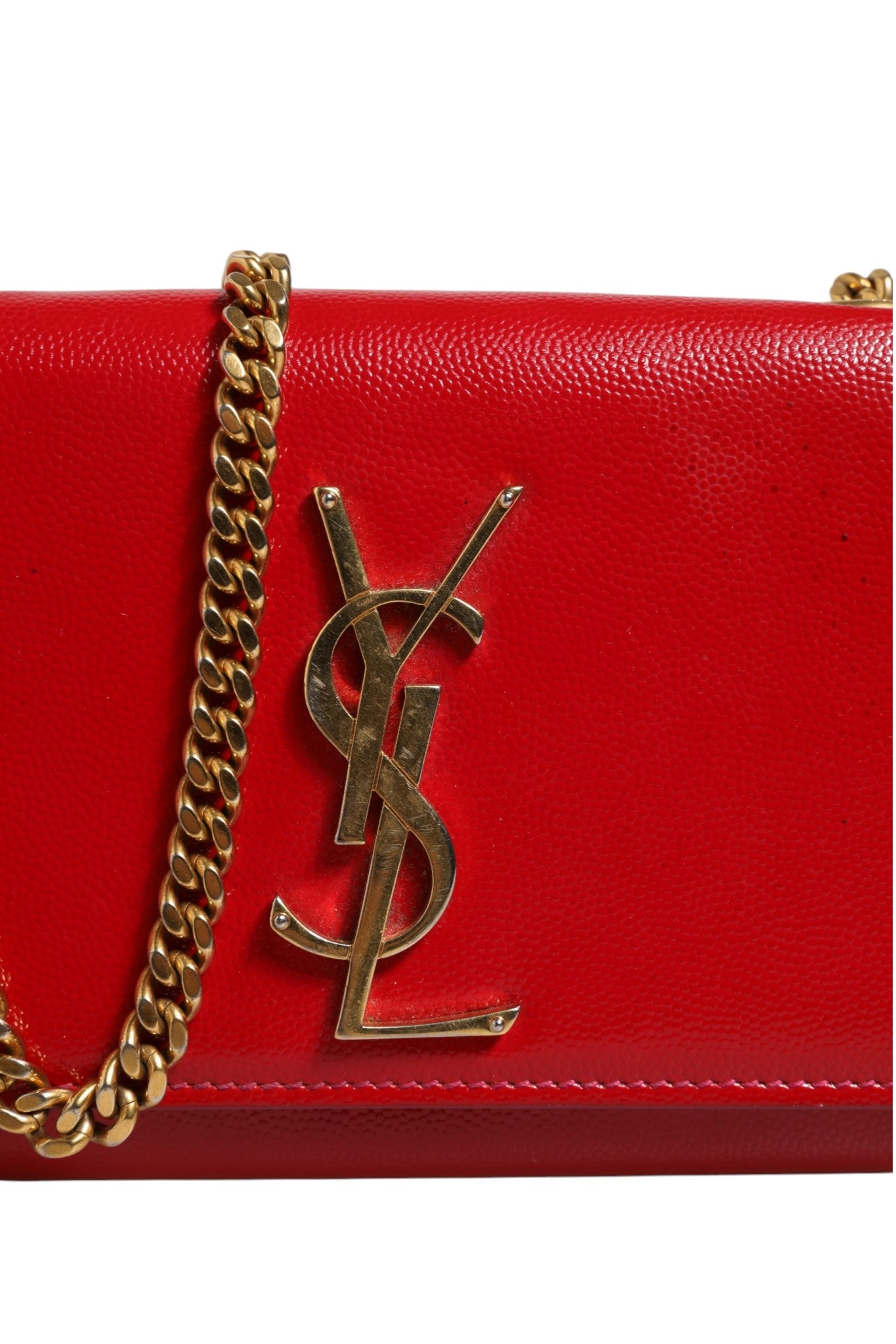 Saint Laurent Kate Red Leather Crossbody Women's Bag (Pre-Loved)